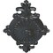 Ekena Millwork Quentin Ceiling Medallion, Hand-Painted Pewter, 23 1/2"W x 12 1/4"H x 1 1/2"P CM23RO1PES - alternate 2